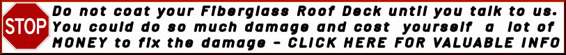 roof deck coating warning